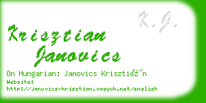 krisztian janovics business card